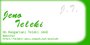 jeno teleki business card